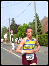 Natacha Ledent à l'Ekiden de Fleurbaix