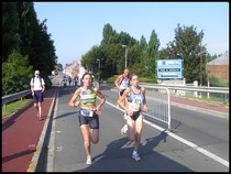 Carole en tte du 5 Km