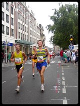 Richard en plein effort sur le semi-marathon